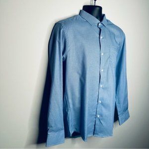 NWOT Peter England Slim Fit Dress Shirt - Blue